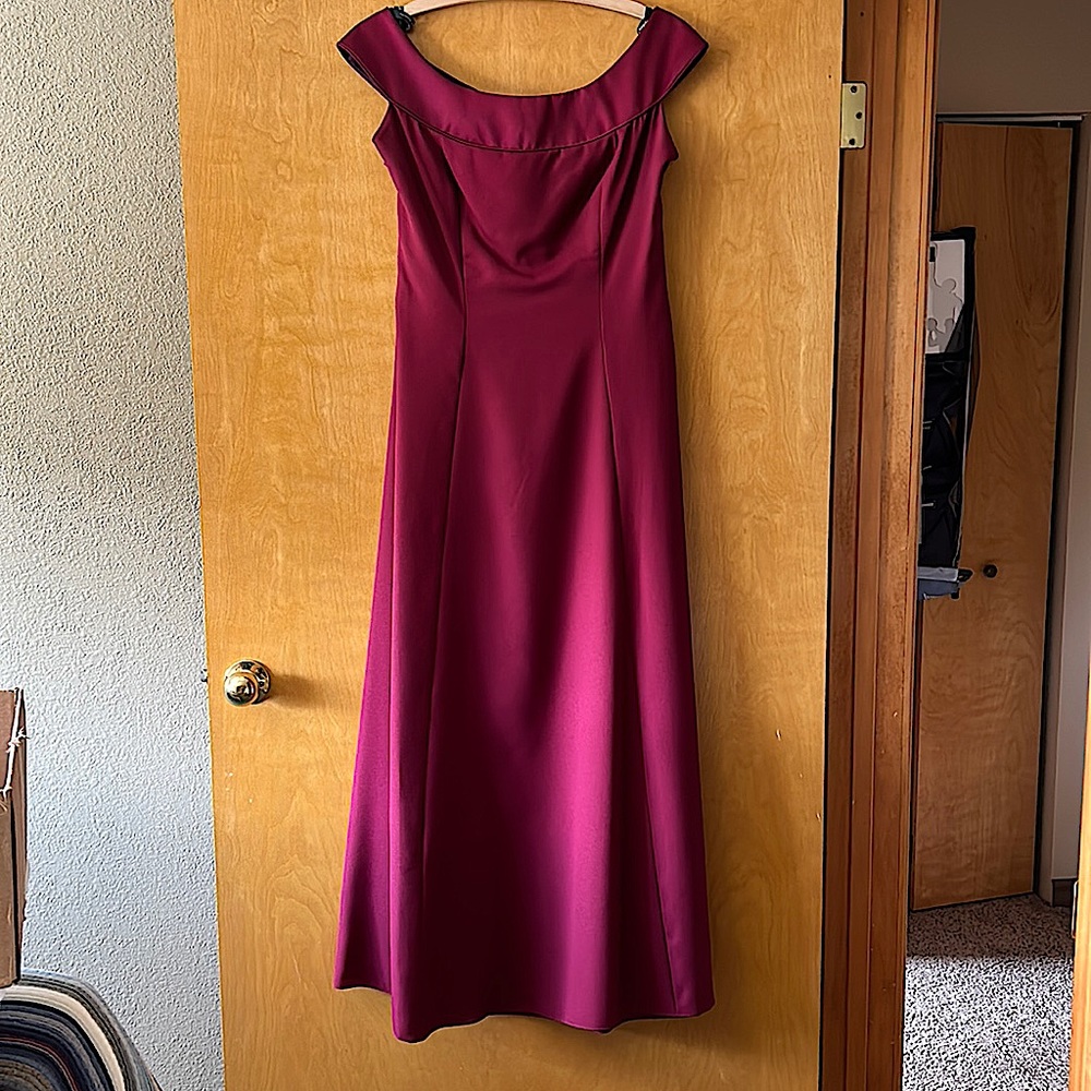 Alfred Angelo burgundy dress.
